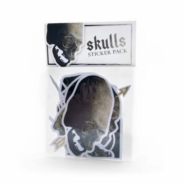 "Sticker Pack SKULLS" vinyl stickers by Sebastian Nabel